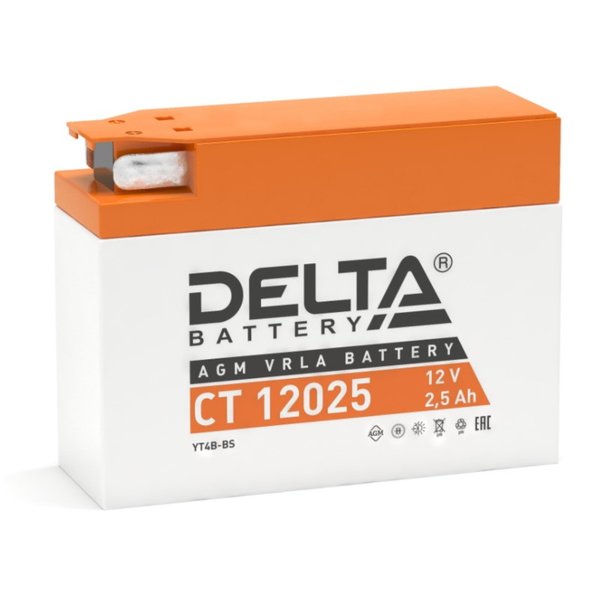 Аккумулятор мото Delta СТ 12025 2,5 А/ч L