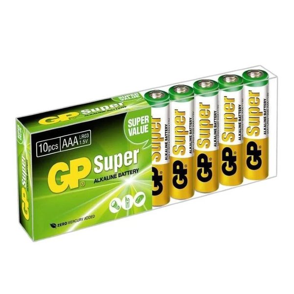 Батарейка GP Super alkaline AAA LR03 24A10/2-2CRVH12 