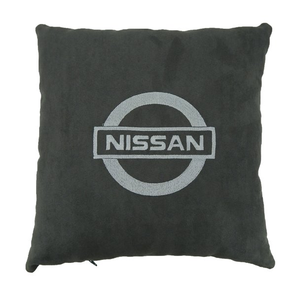 Подушка автомобильная с логотипом  Nissan серая